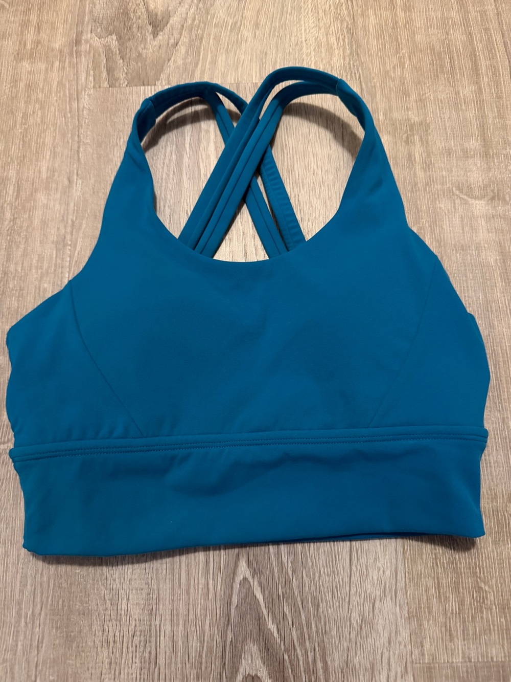 BuffBunny Teal Cross-Back Sports Bra